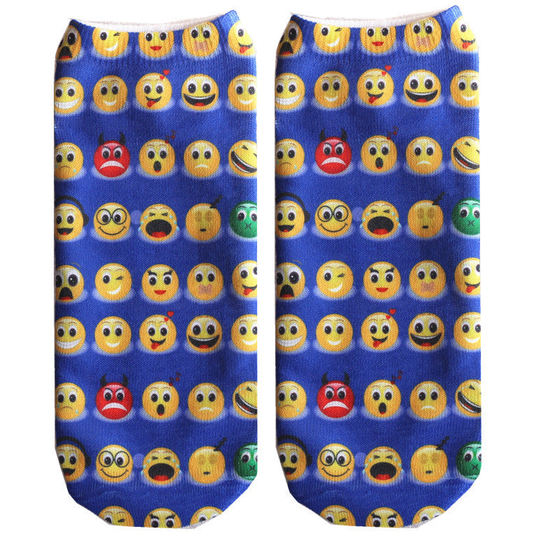 New arrival Women Low Cut Ankle Socks Funny Skull 3D Printing Sock Cotton Hosiery Gothic Punk Shantou Printed Sock