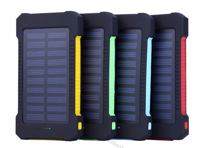 Solar Panel Portable Waterproof Power Bank 18000mah Dual-USB Solar Battery PowerbankPortable Cell Phone Charger