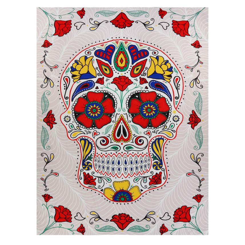 Super Soft Skull Bone Tapestry Wall Bedspread Beach Towel Mat Blanket Table Beach towel