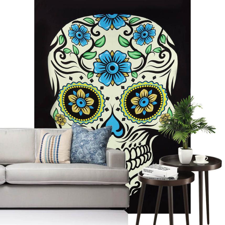 Super Soft Skull Bone Tapestry Wall Bedspread Beach Towel Mat Blanket Table Beach towel