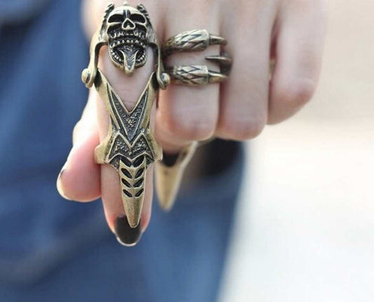 Women Fashion Punk  Retro Vintage Charming Gothic Alloy Metal Skull