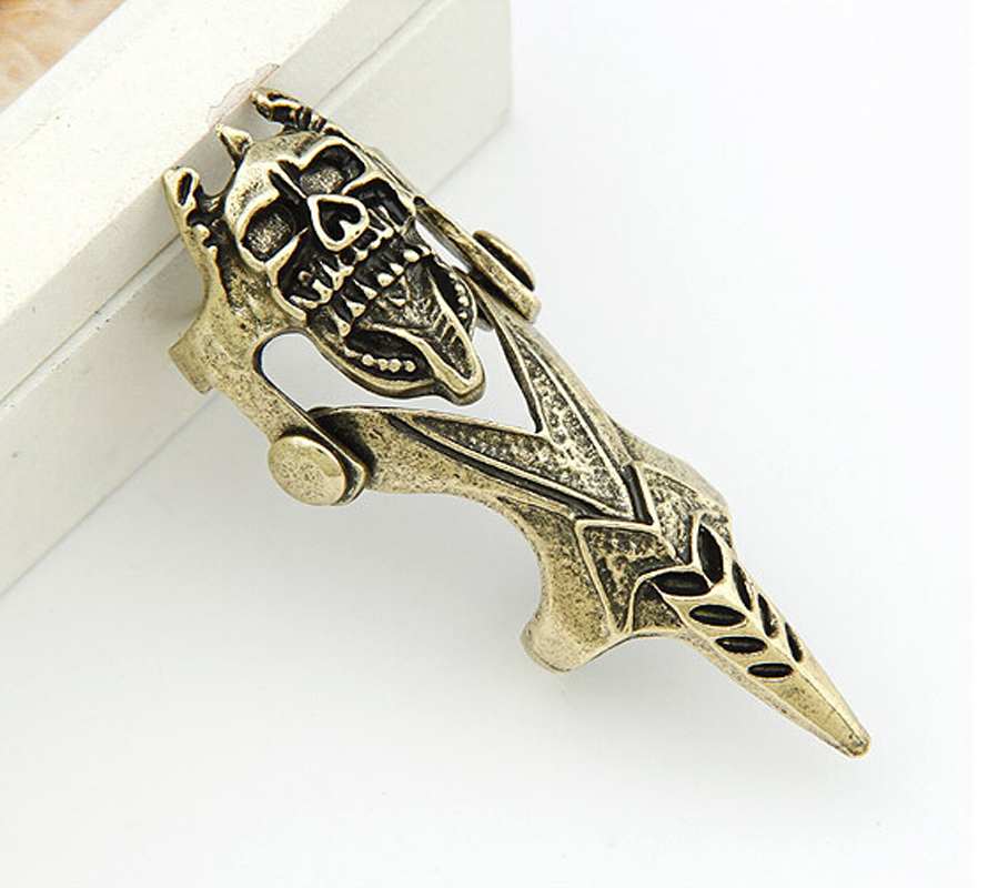 Women Fashion Punk  Retro Vintage Charming Gothic Alloy Metal Skull