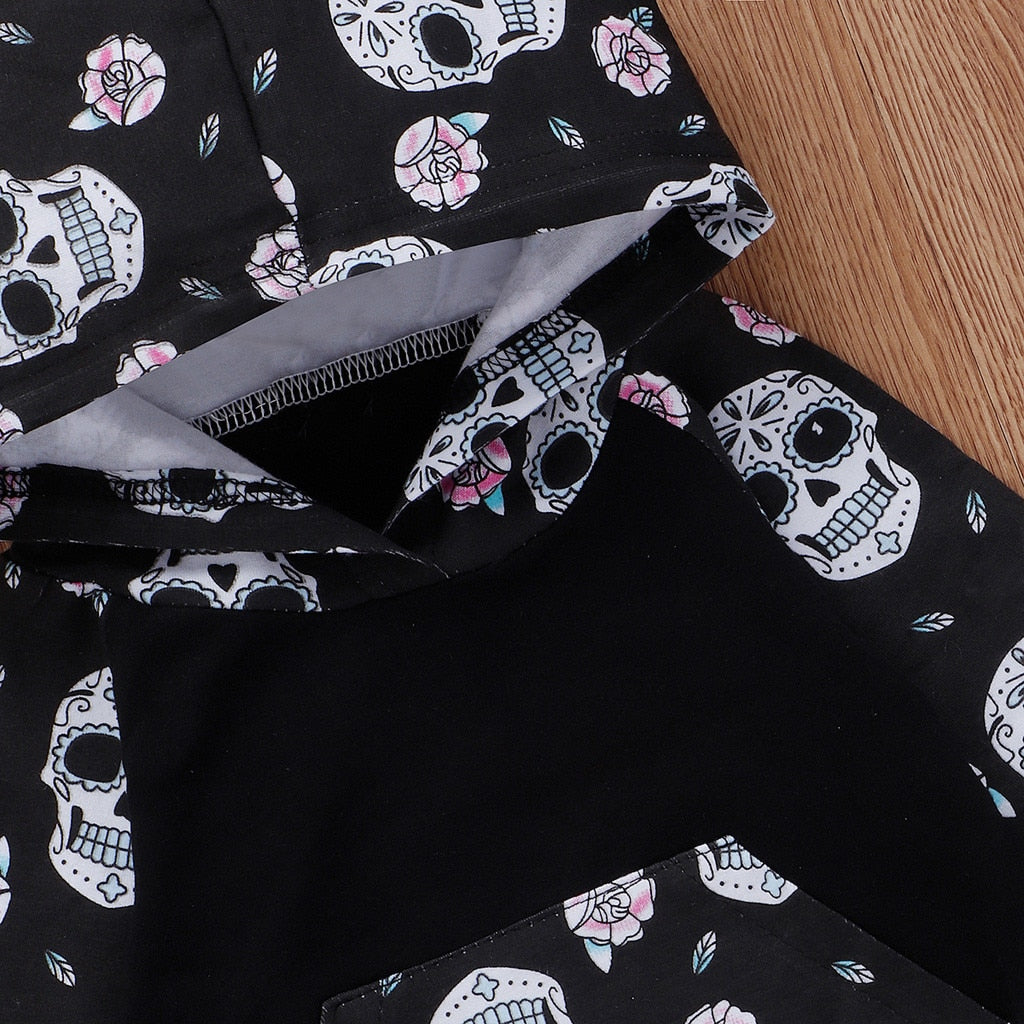 Infant Baby Boy Clothes Long Sleeve Hooded Skull