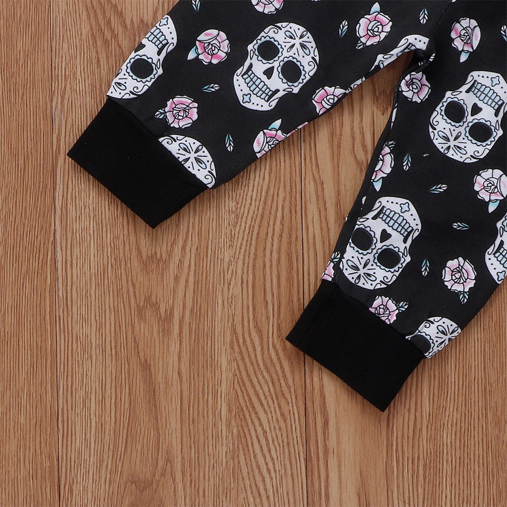 Infant Baby Boy Clothes Long Sleeve Hooded Skull