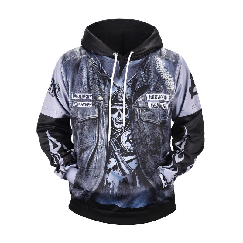 Newest 3D Print Christmas Halloween Skull Theme Pullover Hoodies