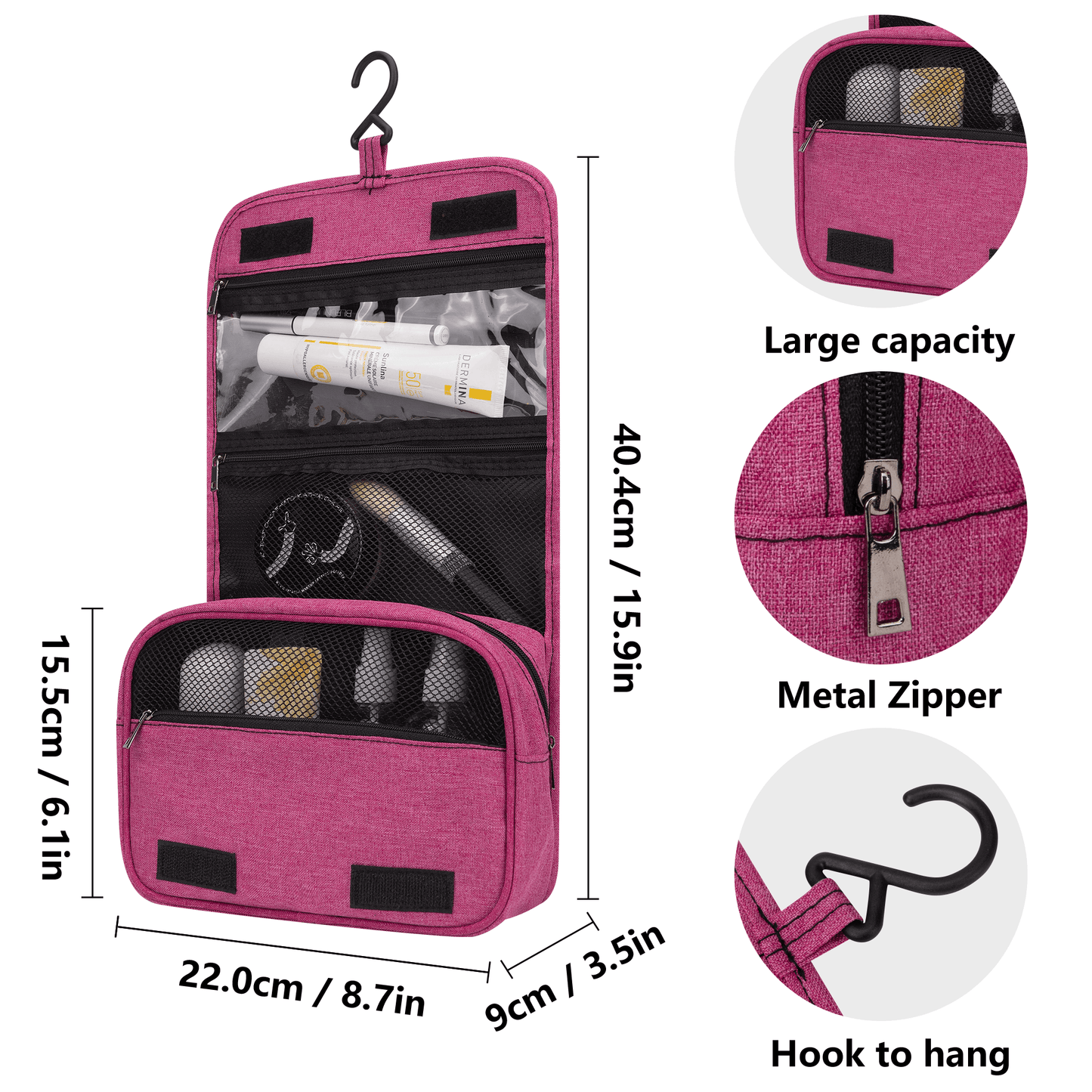 Dia de los muertos gothic Halloween Mexican skull Bath Toiletry Bag