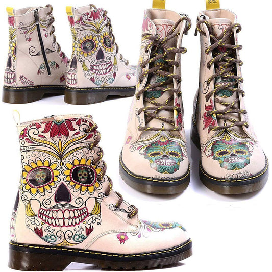 Sugar skulls - Day of the dead boots