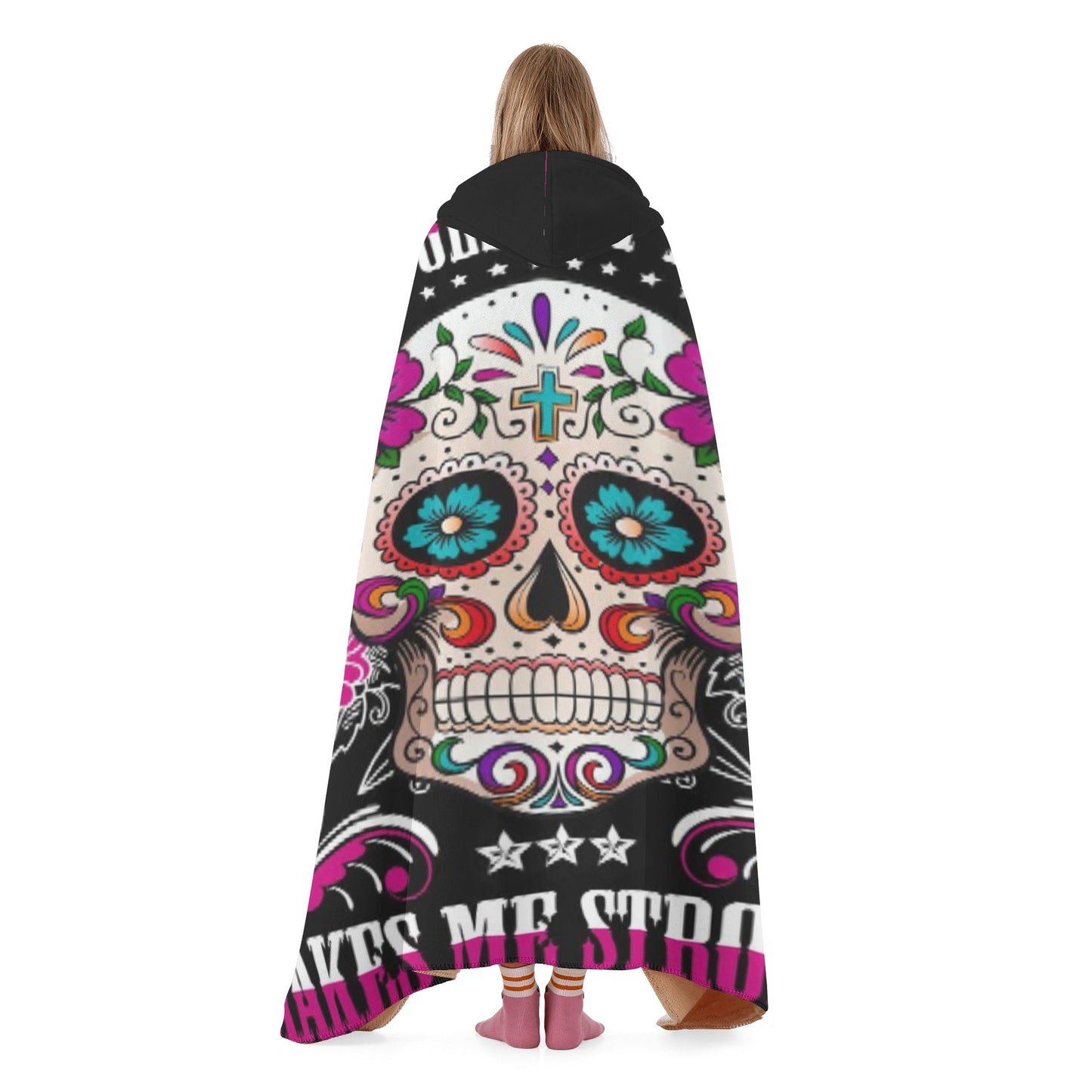 Sugar skull Hooded Blanket