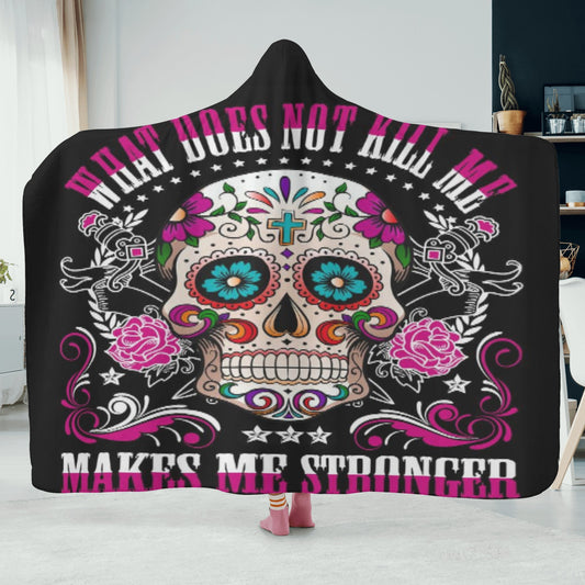 Sugar skull Hooded Blanket