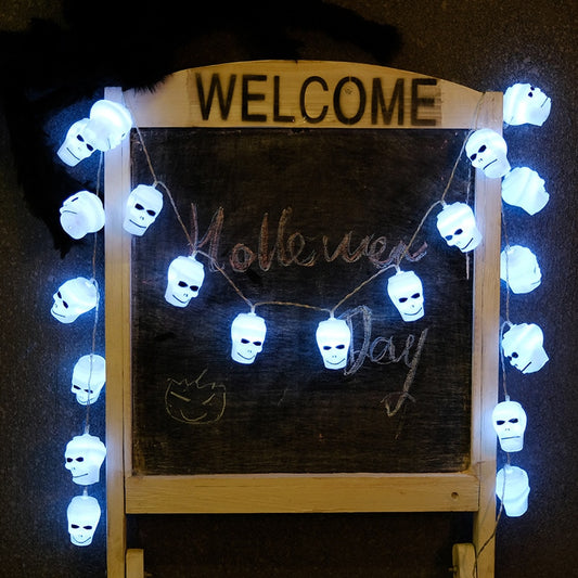 2M 20LED Halloween String Light Decoration Led Eyeball Pumpkin Skull Bat Garden Battery Holiday Easter Christmas Tree Home Decor
