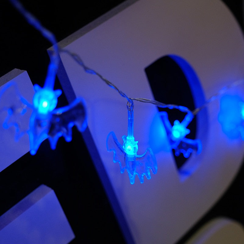 2M 20LED Halloween String Light Decoration Led Eyeball Pumpkin Skull Bat Garden Battery Holiday Easter Christmas Tree Home Decor