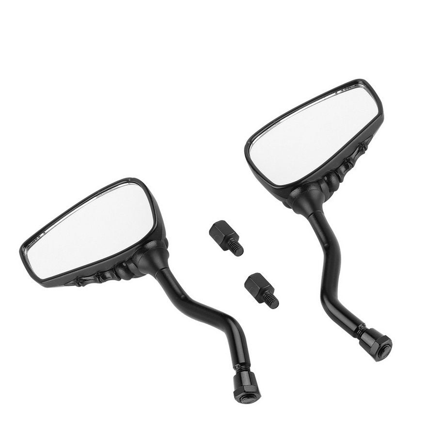 2pcs! Universal Motorcycle Side Rear View Mirrors Pair Chrome SKELETON Skull HAND Claw 8mm 10mm Motorbike Rearview Mirror