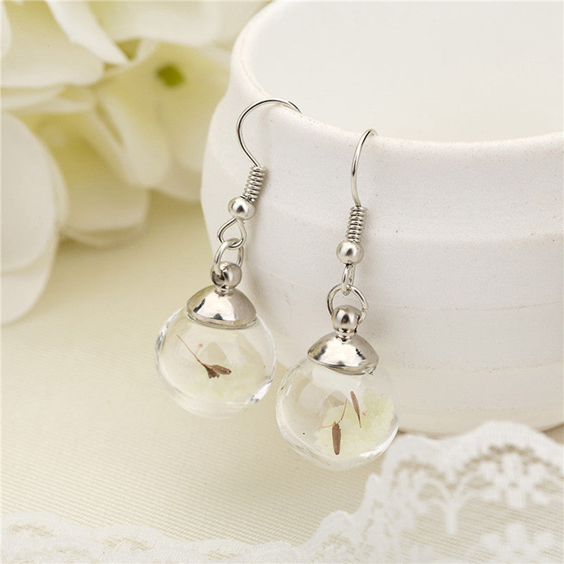 3 Colors Luminous Drop Earrings Dandelion Earrings Charm Glowing In The Dark Silver Color Dangle Earrings For Women Gift Jewelry