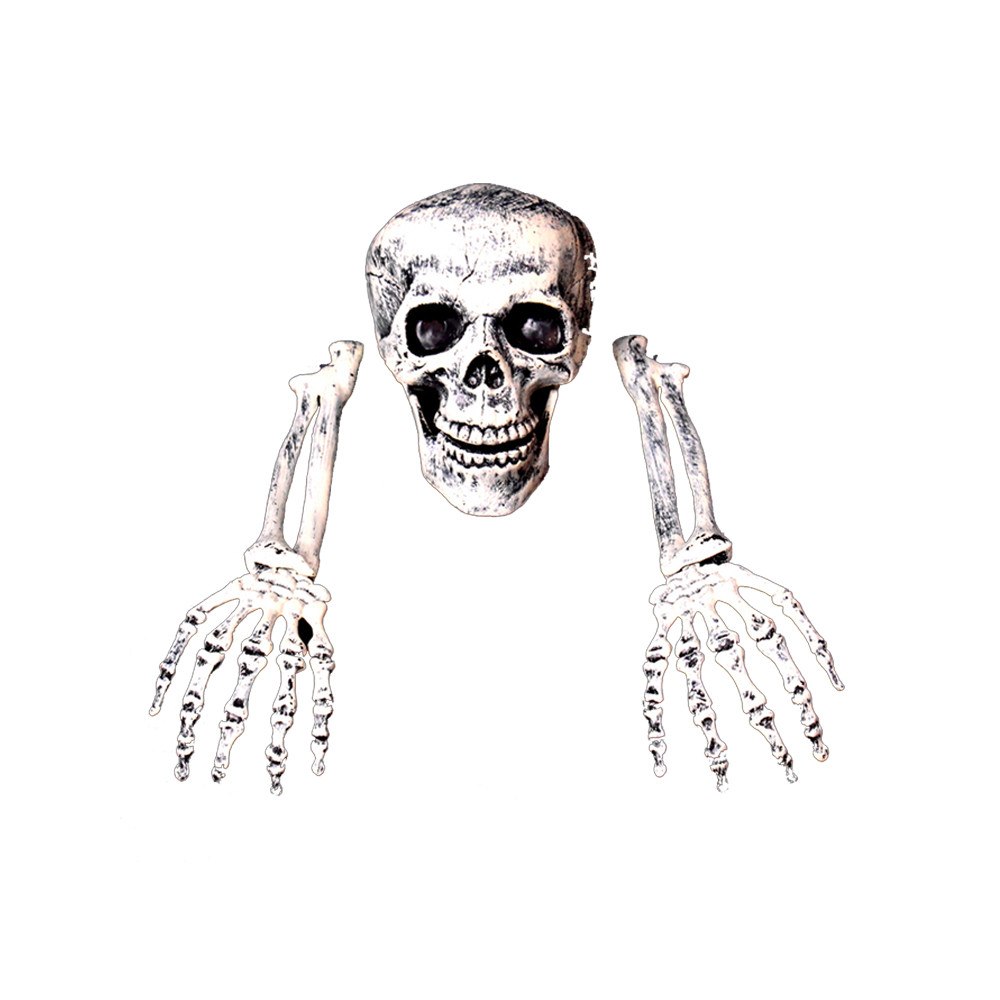 3 Piece Halloween Horror Buried Alive Skeleton Skull Garden Yard Lawn Decoration outdoor Tool