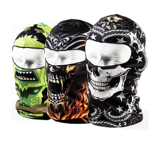 3D Animal Snowboard Bicycle Skull Cap Helmet Balaclava Headgear Hats Protection Winter Warmer Halloween Liner Full Face Mask