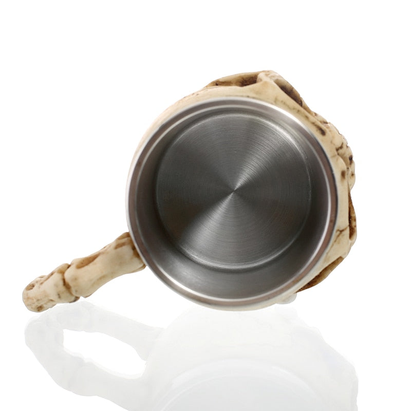 3D Design 350ml Skull Mug 12oz Double Wall Coffee Cup Tea Cup