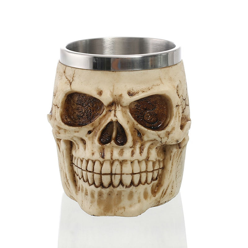 3D Design 350ml Skull Mug 12oz Double Wall Coffee Cup Tea Cup