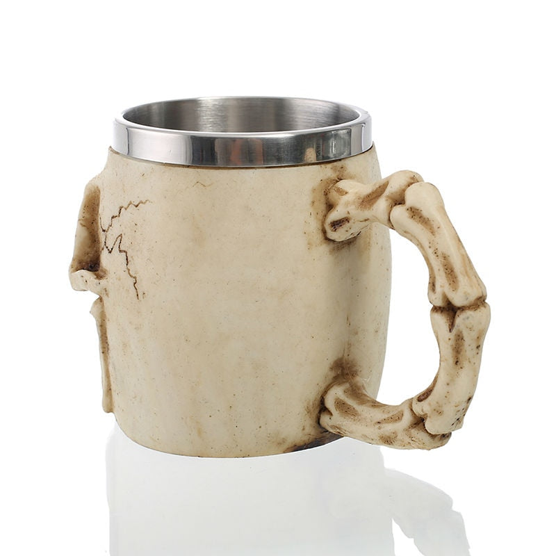 3D Design 350ml Skull Mug 12oz Double Wall Coffee Cup Tea Cup