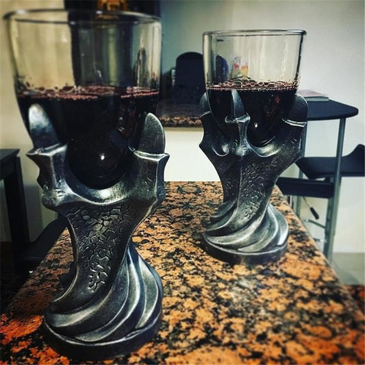 3D Dragon Goblet Cup Claw Glass Goblets Skull Dragon Paw Whiskey Beer Cups Drinking Bottle Party&Bar Decor Mug Cosplay Props