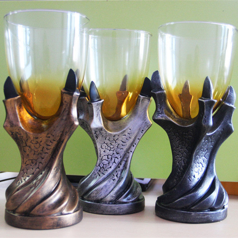 3D Dragon Goblet Cup Claw Glass Goblets Skull Dragon Paw Whiskey Beer Cups Drinking Bottle Party&Bar Decor Mug Cosplay Props