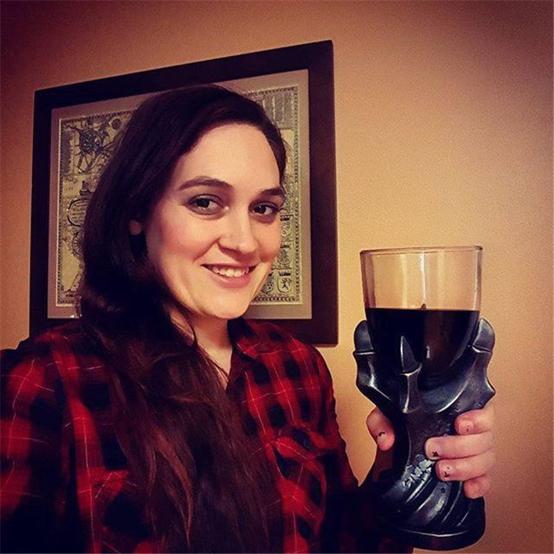 3D Dragon Goblet Cup Claw Glass Goblets Skull Dragon Paw Whiskey Beer Cups Drinking Bottle Party&Bar Decor Mug Cosplay Props