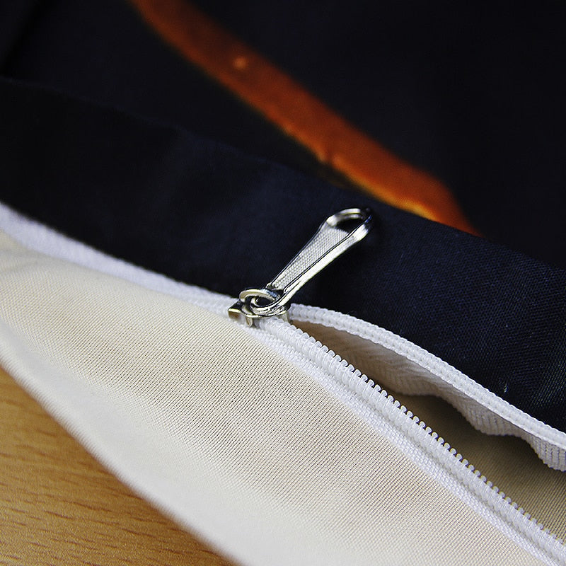 3D Prined Bedding Set Cartoon Skull Couple Wedding Duvets Cover