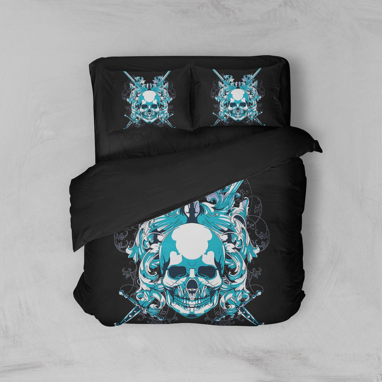 3D Printed Skull Bedding Set King Size Sugar Skull Print Duvet Cover Set with Pillowcase AU Queen Bed Best Gift Bedline