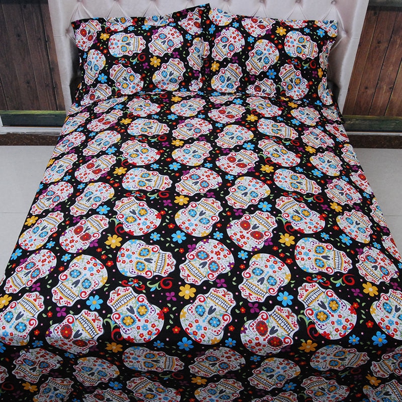 3D Skull duvet cover Halloween Sugar Skull Bedding Set