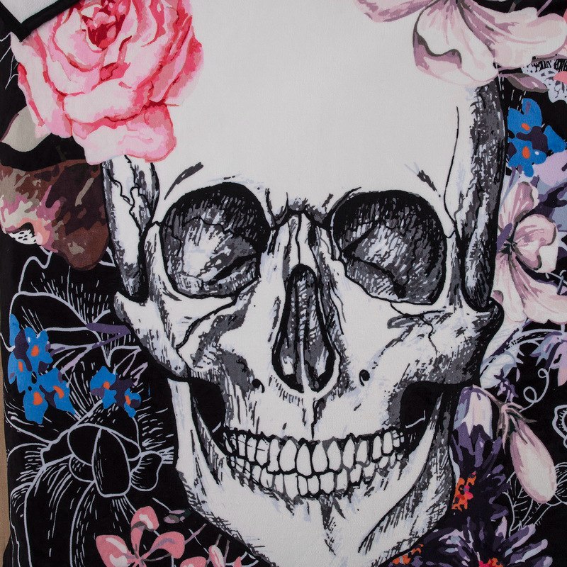 3d Skull Blanket for Beds Thin Quilt Fashionable Bedspread 150x200cm Fleece Throw Blanket