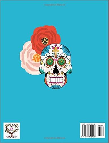 Sugar Skull: Notebook (Journal, Composition Book) in Blue, (8.5 x 11 Large)