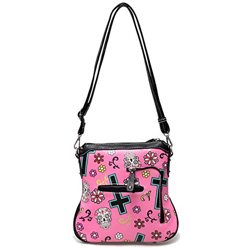 Western Sugar Skull Handbag Girl Crossbody Purse Fashion Single Shoulder Bag