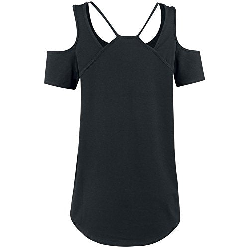 Women's Casual Shoulder Off Skull Summer T-Shirt