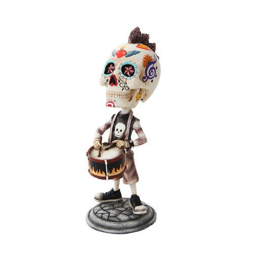 7 Inch Day of The Dead Bobblehead Snare Drummer Player Figurine