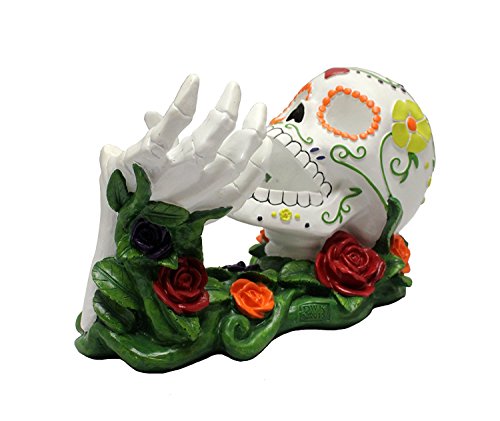 Day of the Dead Sugar Skull Wine Holder Decoration