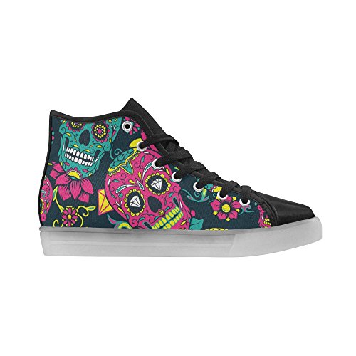 Skulls And Bones Light Up Women's Shoes Flashing Sneakers
