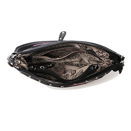 Western Sugar Skull Handbag Girl Crossbody Purse Fashion Single Shoulder Bag