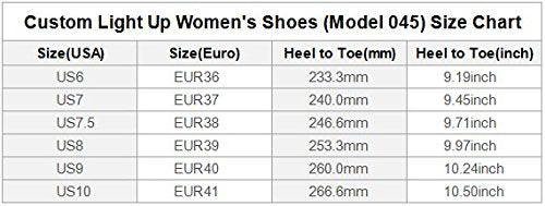 Skulls And Bones Light Up Women's Shoes Flashing Sneakers