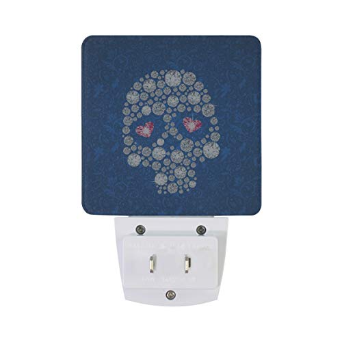 Sugar Skull Flowers LED Night Light with Smart Dusk to Dawn Sensor