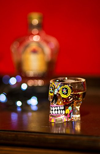Day Of The Dead Sugar Skull Shot Glass - 6 Pack