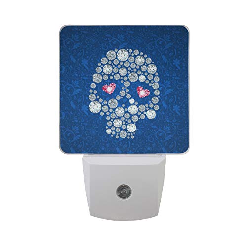 Sugar Skull Flowers LED Night Light with Smart Dusk to Dawn Sensor