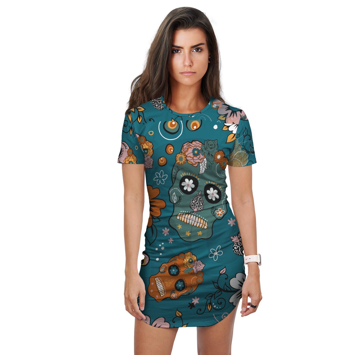 Sugar skull floral dress