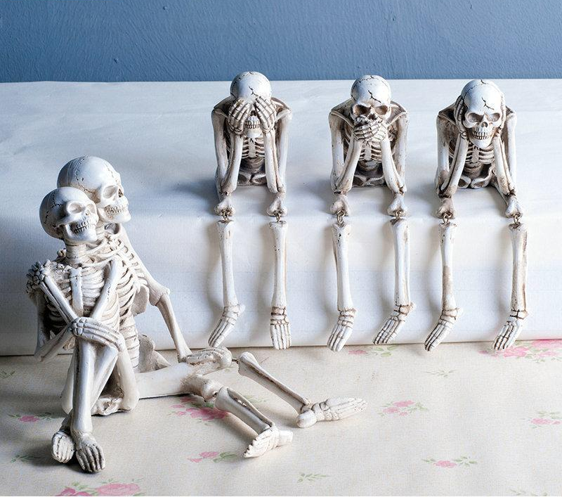 Horror Home Table Decoration Statue Handicraft Human Terror Resin Skull