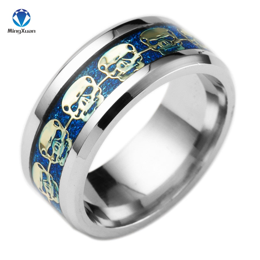 Mens Jewelry Never Fade Stainless Steel Skull Ring