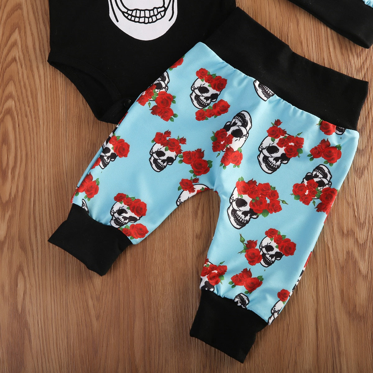 4pcs Newborn Babys Girls Clothes Jumpsuit Romper Bodysuit Long Pants