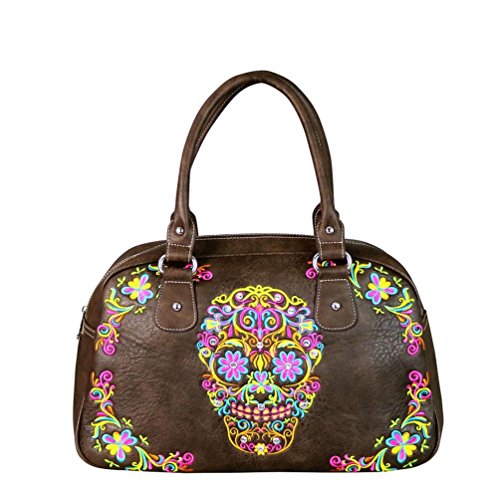 Sugar Skull Collection 3 PC Luggage Set - Coffee