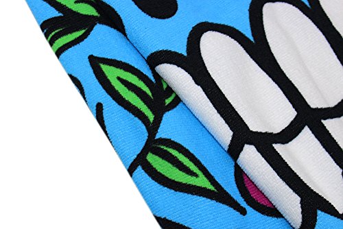 Unique Design Funny Oversized Large Cartoon Sugar Skull Beach Towel Blanket Throw Yoga Mat Sunscreen Shawl Soft Lightweight Absorbent Perfect for Beach, Pool, Lake, Outdoor