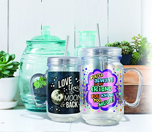Spoontiques "Sugar Skull" Mason Jar, Multicolor