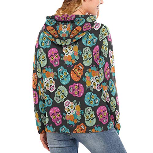 Sugar Skull Flowers Pullover Pocket (XS-XL)
