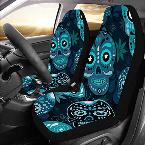 Hand Drawn Shells and Starfishes Car Seat Covers Protector Set