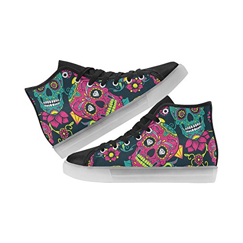 Skulls And Bones Light Up Women's Shoes Flashing Sneakers